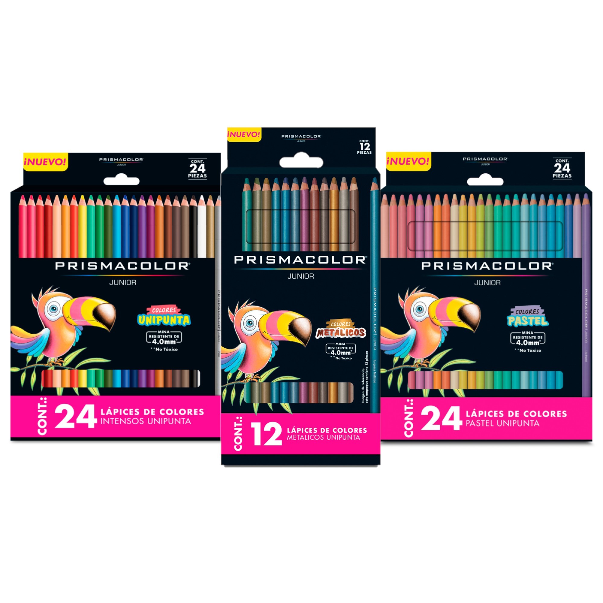 Lápices de Colores Prismacolor Junior Multicolor, Pastel, Metálicos, Paquete 3 Piezas