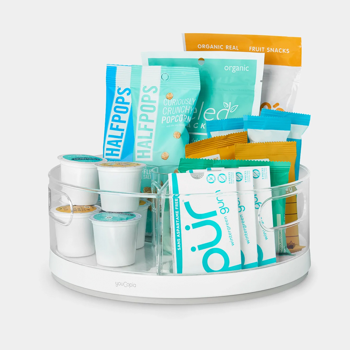 Youcopia 1780-15 Charola Redonda Circular Organizador Giratoria Multiusos 6 compartimientos 27cm