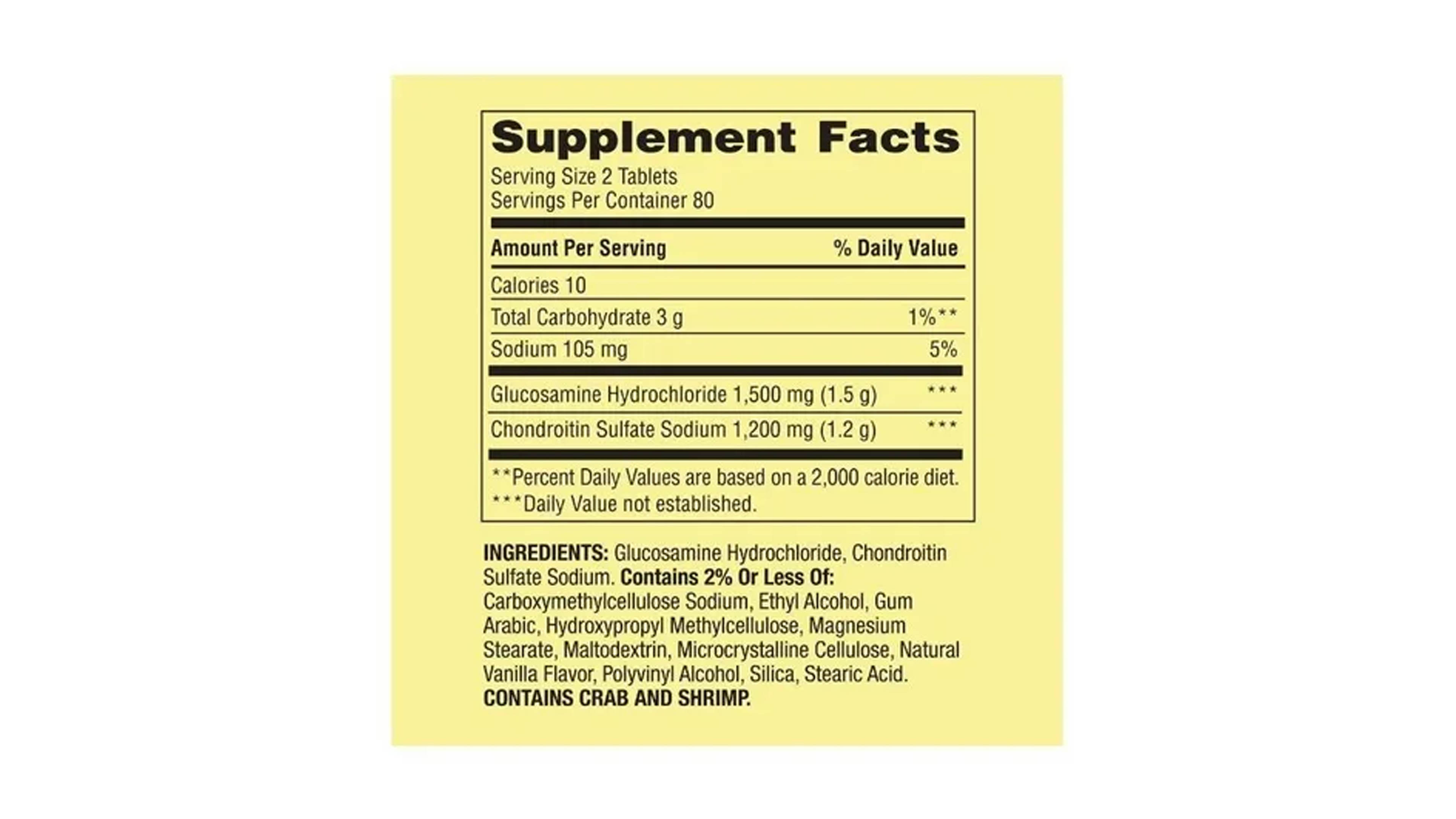 Glucosamina Condroitina 160tab Glucosamine Articulaciones Spring Valley