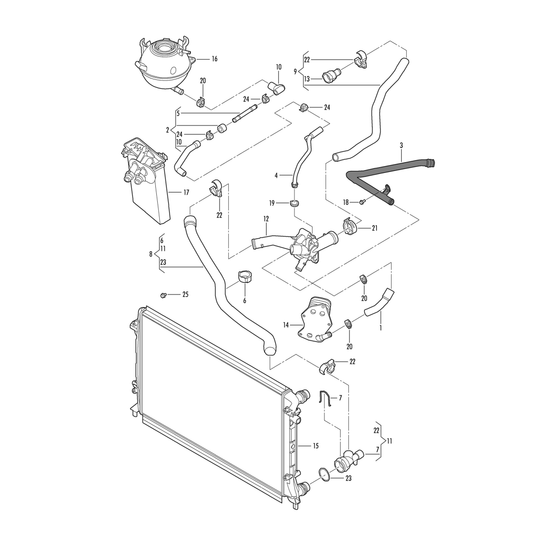 Tubo De Agua Para Bora/beetle *volkswagen