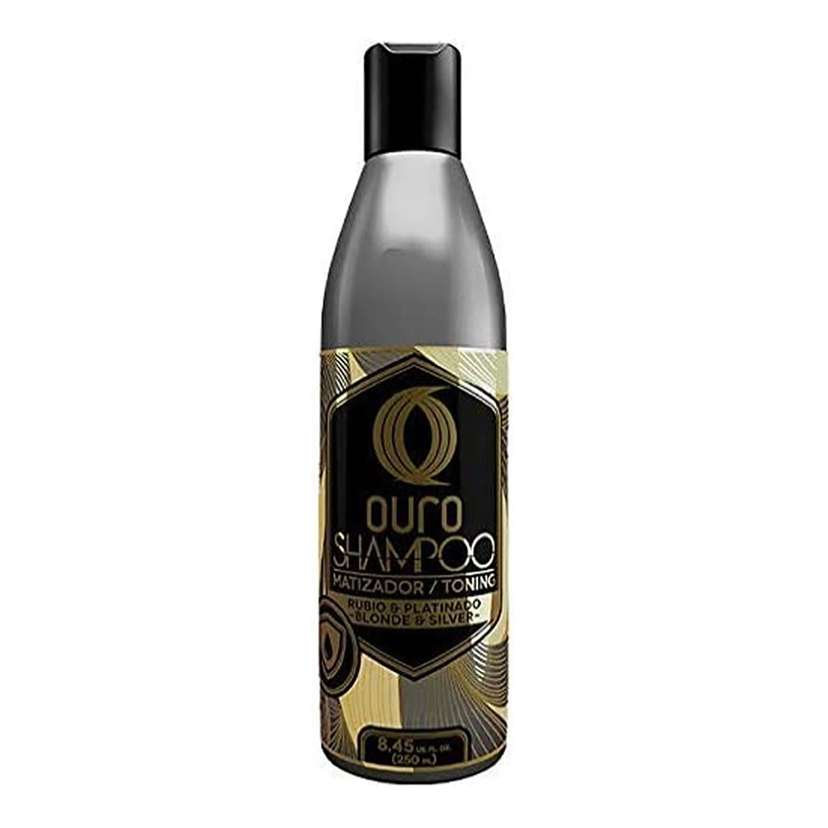 Ouro Shampoo Matizador Plata - Silver 2 pza de 250ml c/u