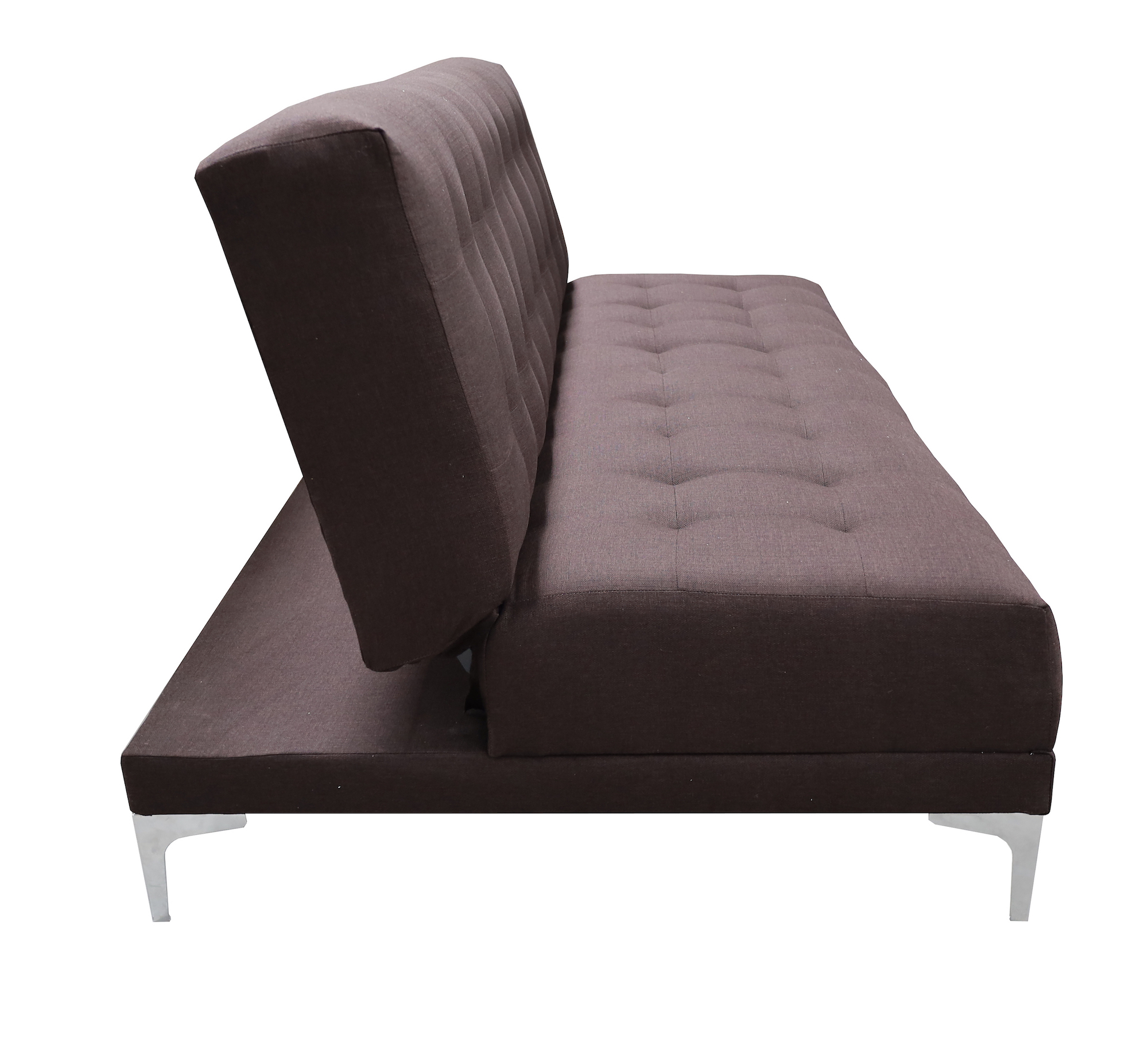 Sofá Cama Reclinable Matrimonial Verso Chocolate Futon 3 Posiciones Lino, El Bazar Store