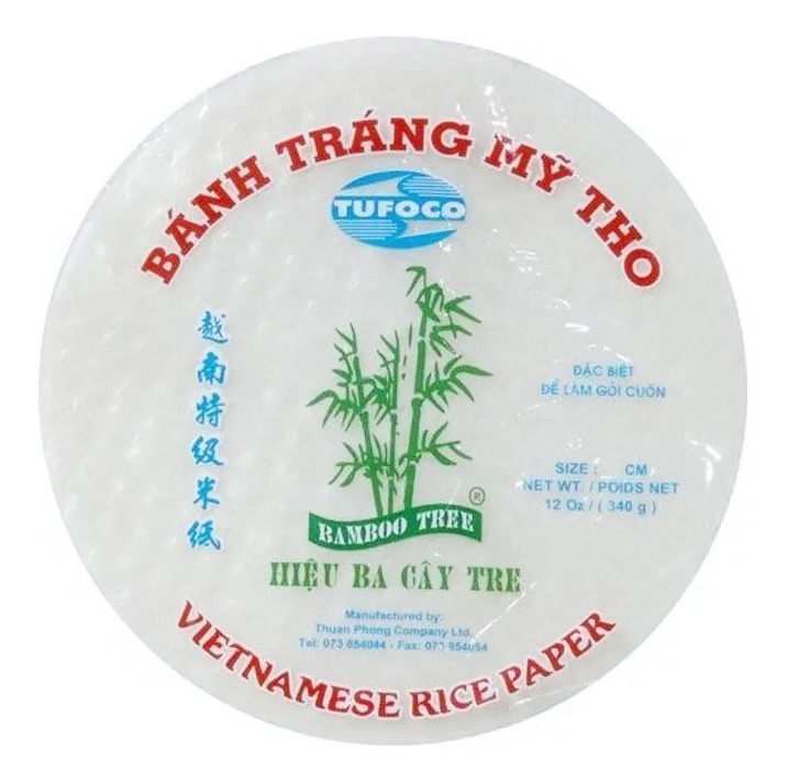 Papel Arroz Redondo 22cm Rice Paper Rolls Calidad Gourmet Tortilla de Arroz para Rollos Primavera