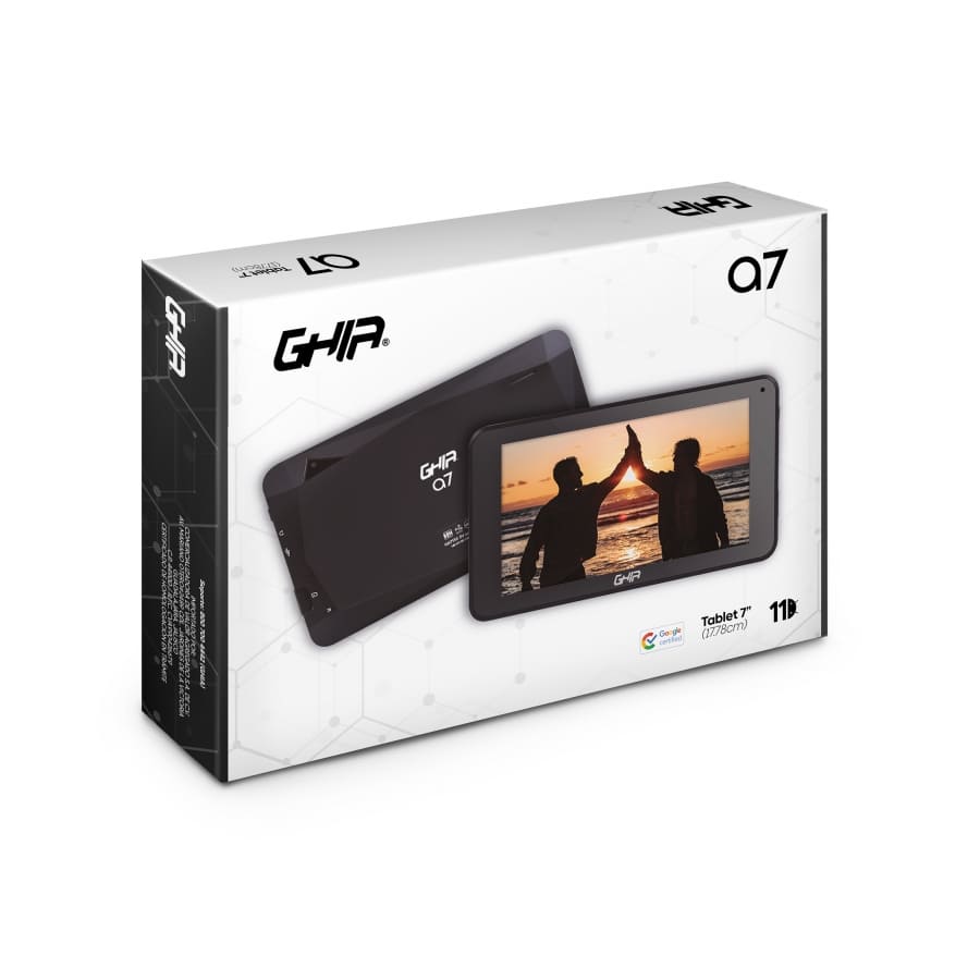 Ghia A7 de 7'', 2GB/16GB, Android 11, Negro.