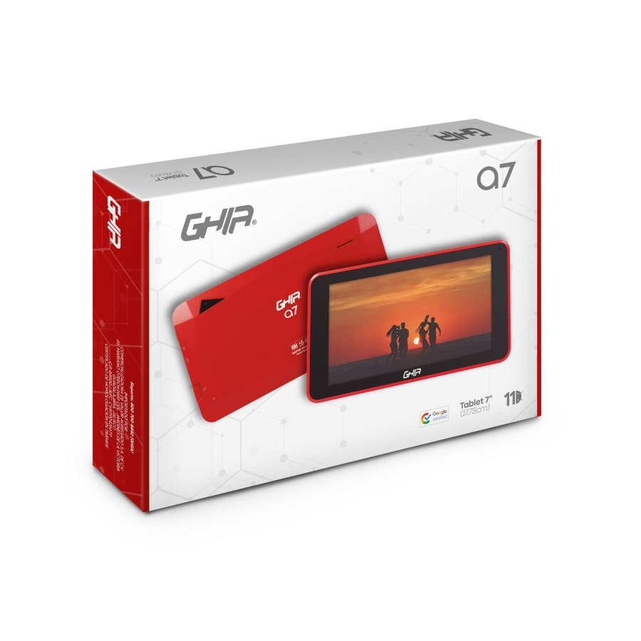 Ghia A7 de 7'', 2GB/16GB, Android 11, Rojo