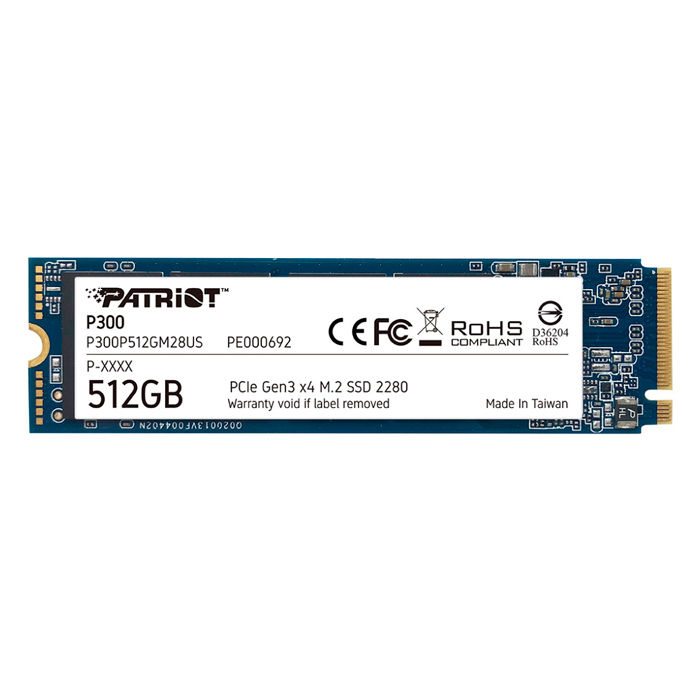 SSD Patriot P300 PCIe 3.0 NVMe 512Gb
