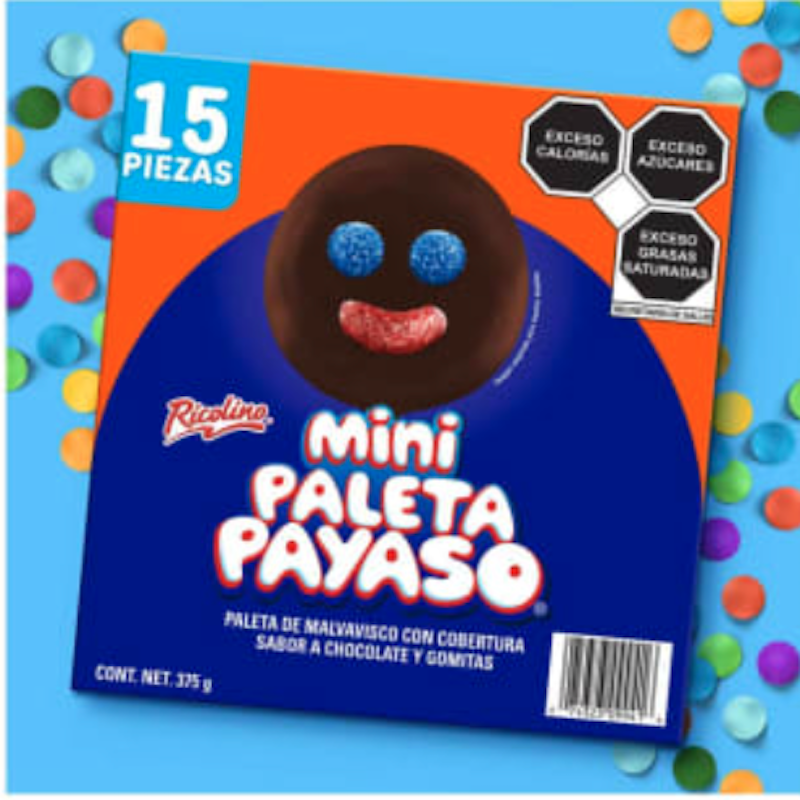 Mini Paleta Payaso Ricolino 15 Pz