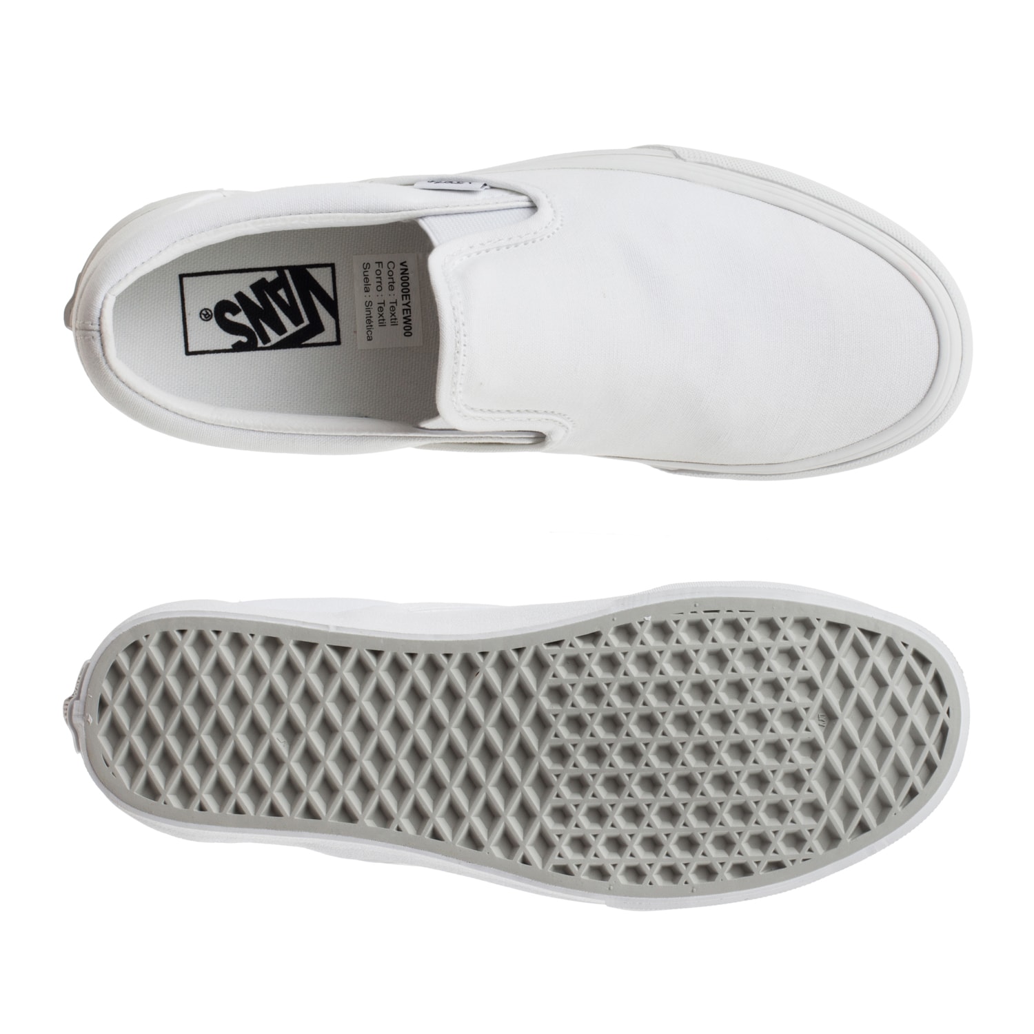Tenis Vans Classic Slip On - 0EYEW00 - Blanco - Unisex 