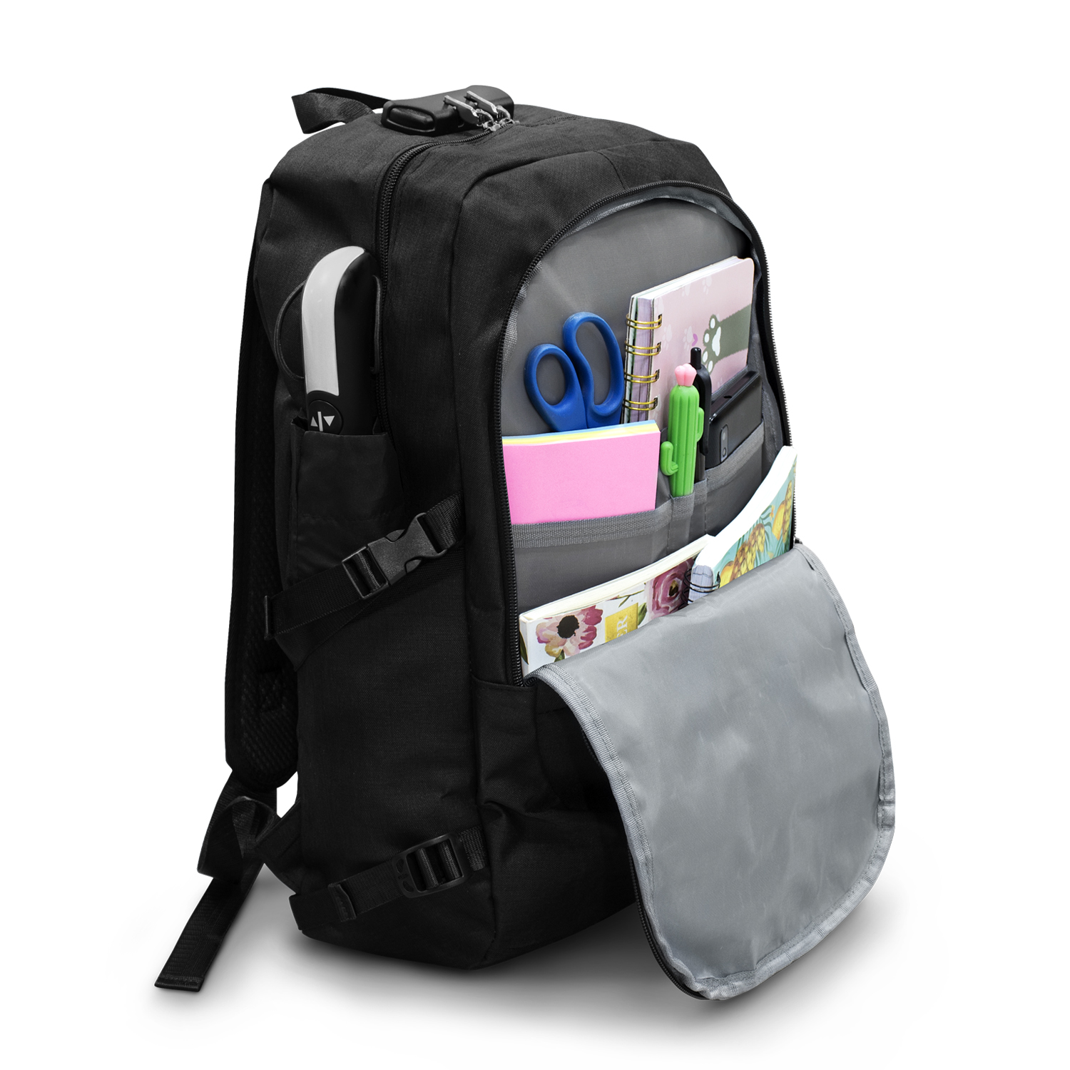 Mochila Antirrobo Impermeable Puerto Usb Para Laptop ,Color Negro