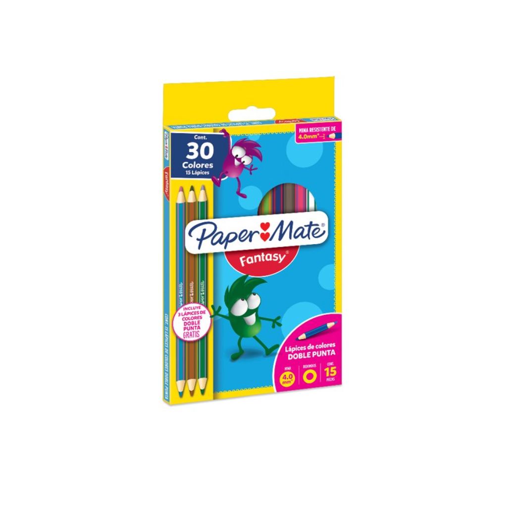 Colores Paper Mate Fantasy Doble Punta 15x30 Redondos