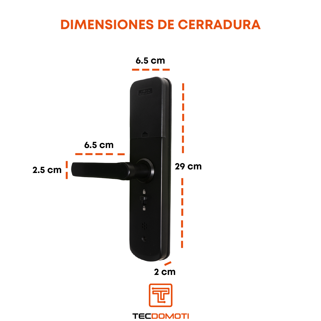 Cerradura Inteligente Digital Tecdomoti | Chapa Seguridad Eléctrica | Wifi app | Seguridad en casa