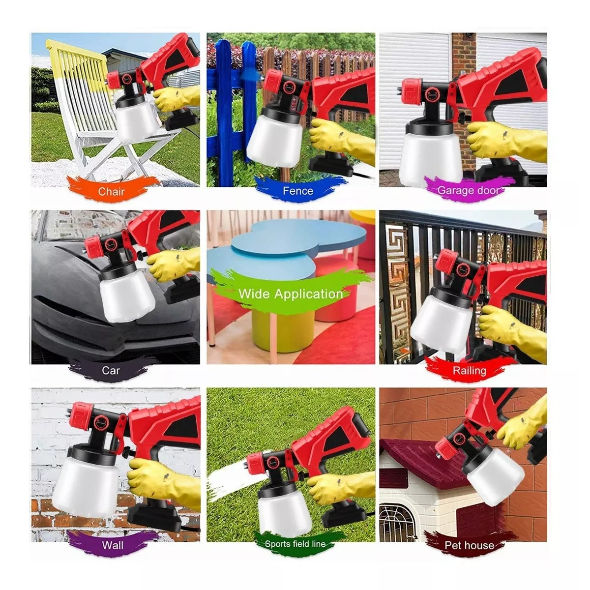 Pistola Eléctrica Para Pintura 127v 600w Roja