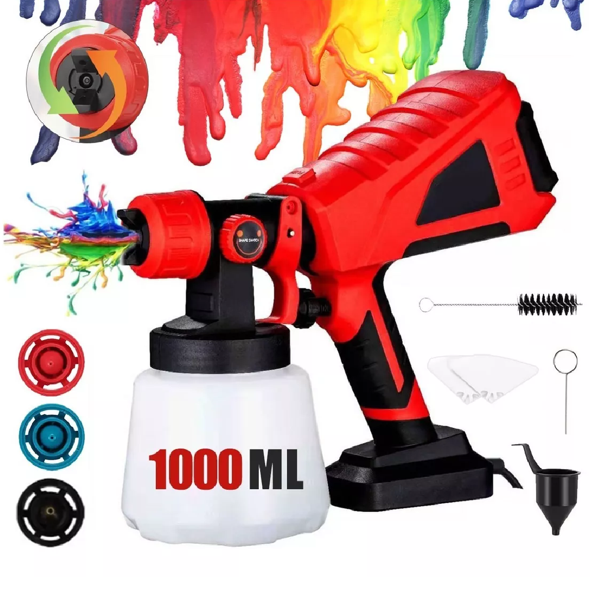 Pistola Eléctrica Para Pintura 127v 600w Roja