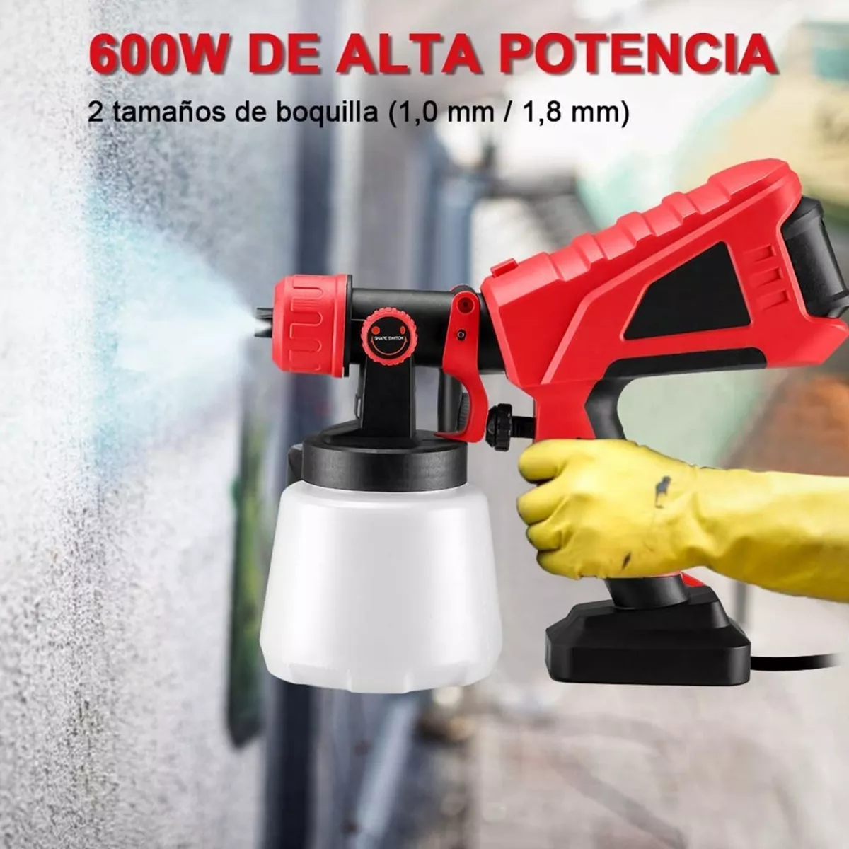 Pistola Eléctrica Para Pintura 127v 600w Roja