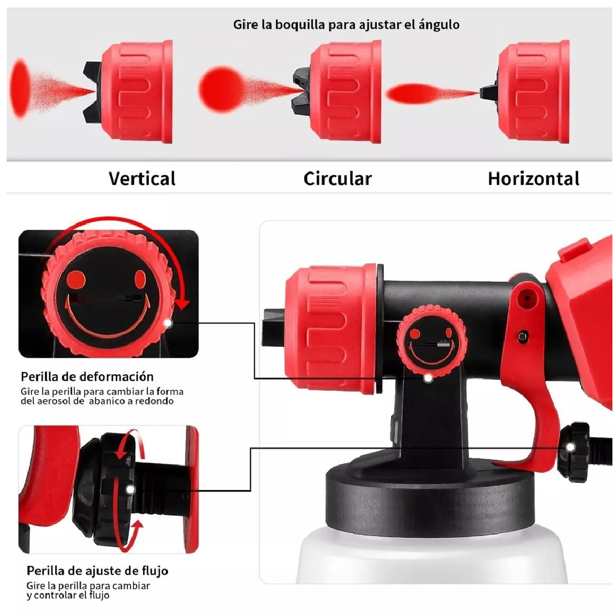 Pistola Eléctrica Para Pintura 127v 600w Roja