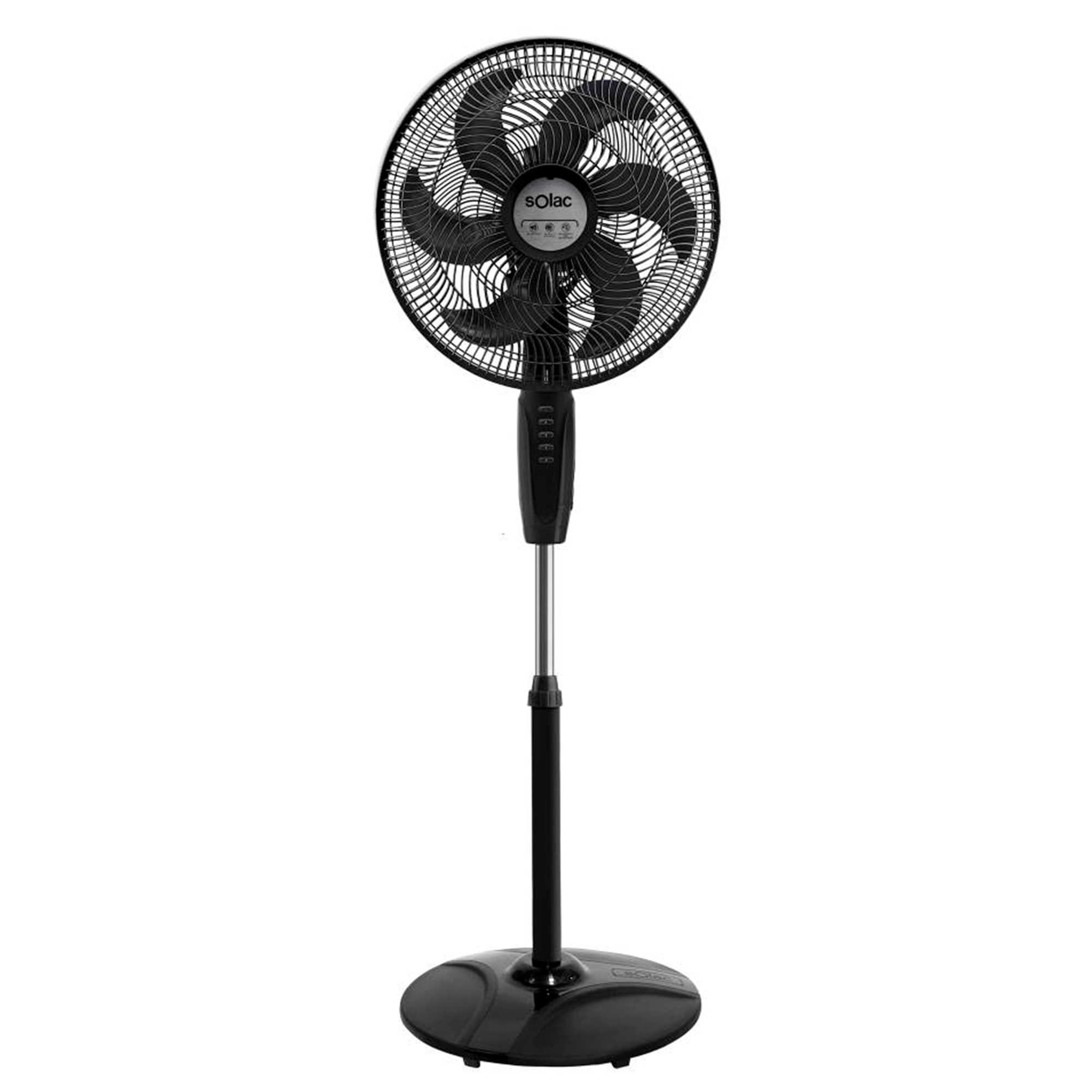 Ventilador de Pedestal de 16'' Solac VPS-16BR, con 3 Velocidades y 6 Aspas