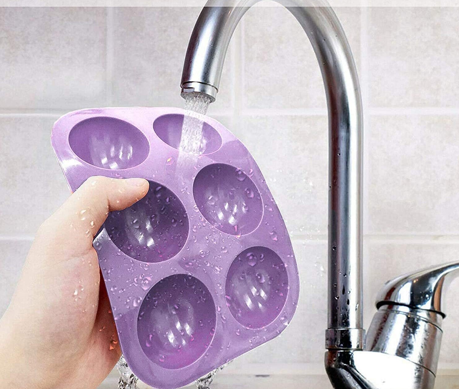 Set 2 moldes de silicón Media Esfera 5 cm para Chocobombas y Repostería