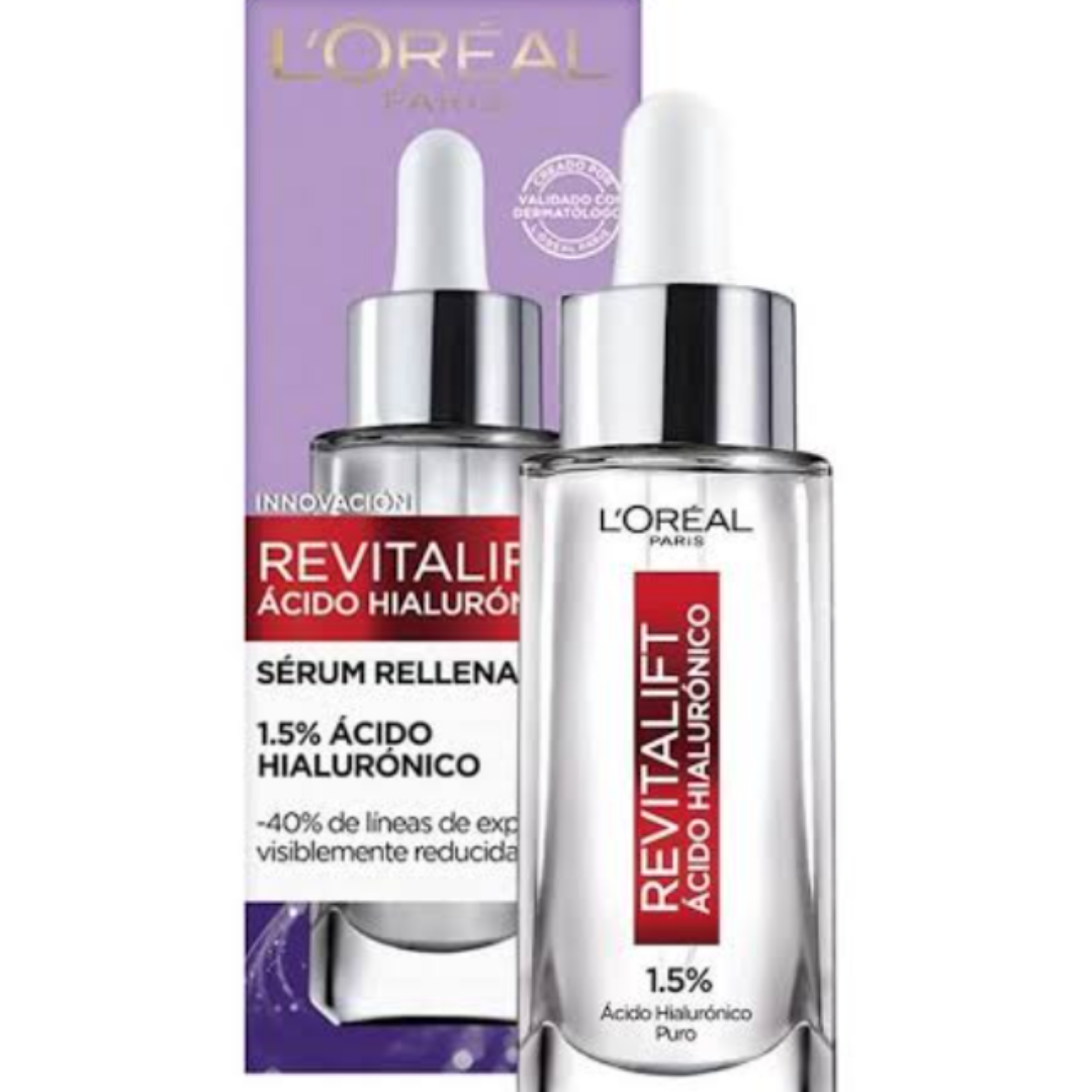 Sérum Serum Ácido Hialurónico L'Oréal Paris Revitalift día/noche para todo tipo de piel de 30mL