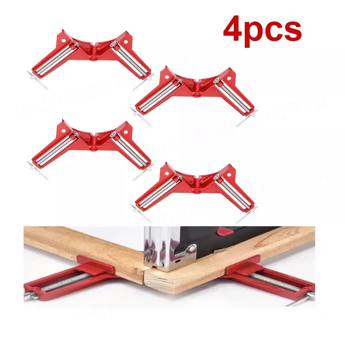 Carpinteria Grado Herreria Metal Prensa Esquinera, 4 Piezas