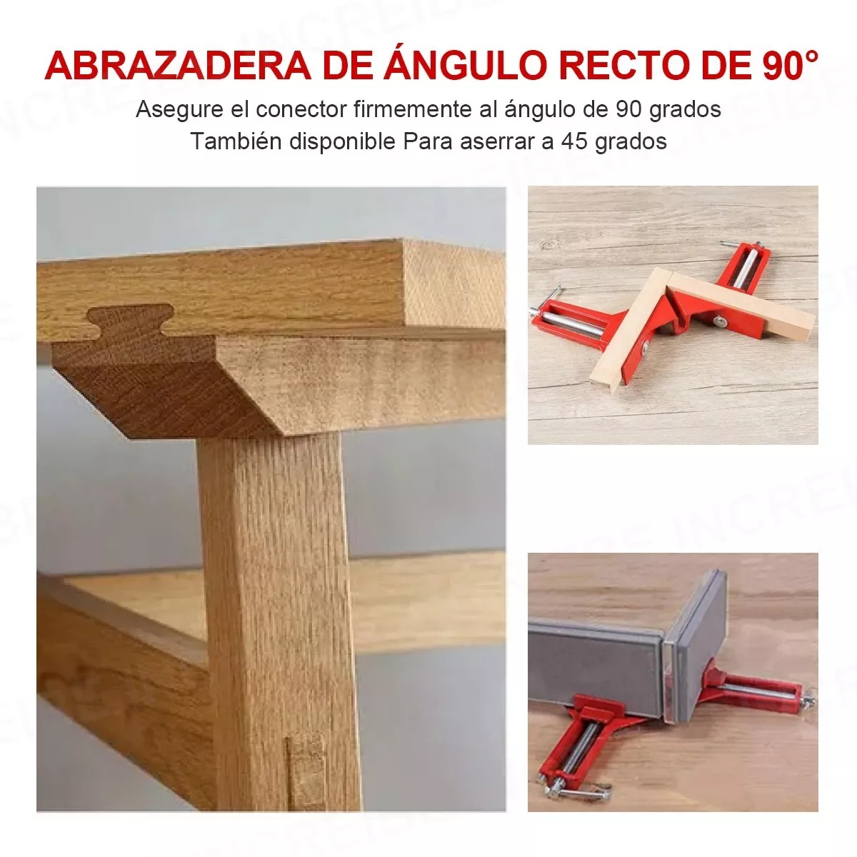 Carpinteria Grado Herreria Metal Prensa Esquinera, 4 Piezas