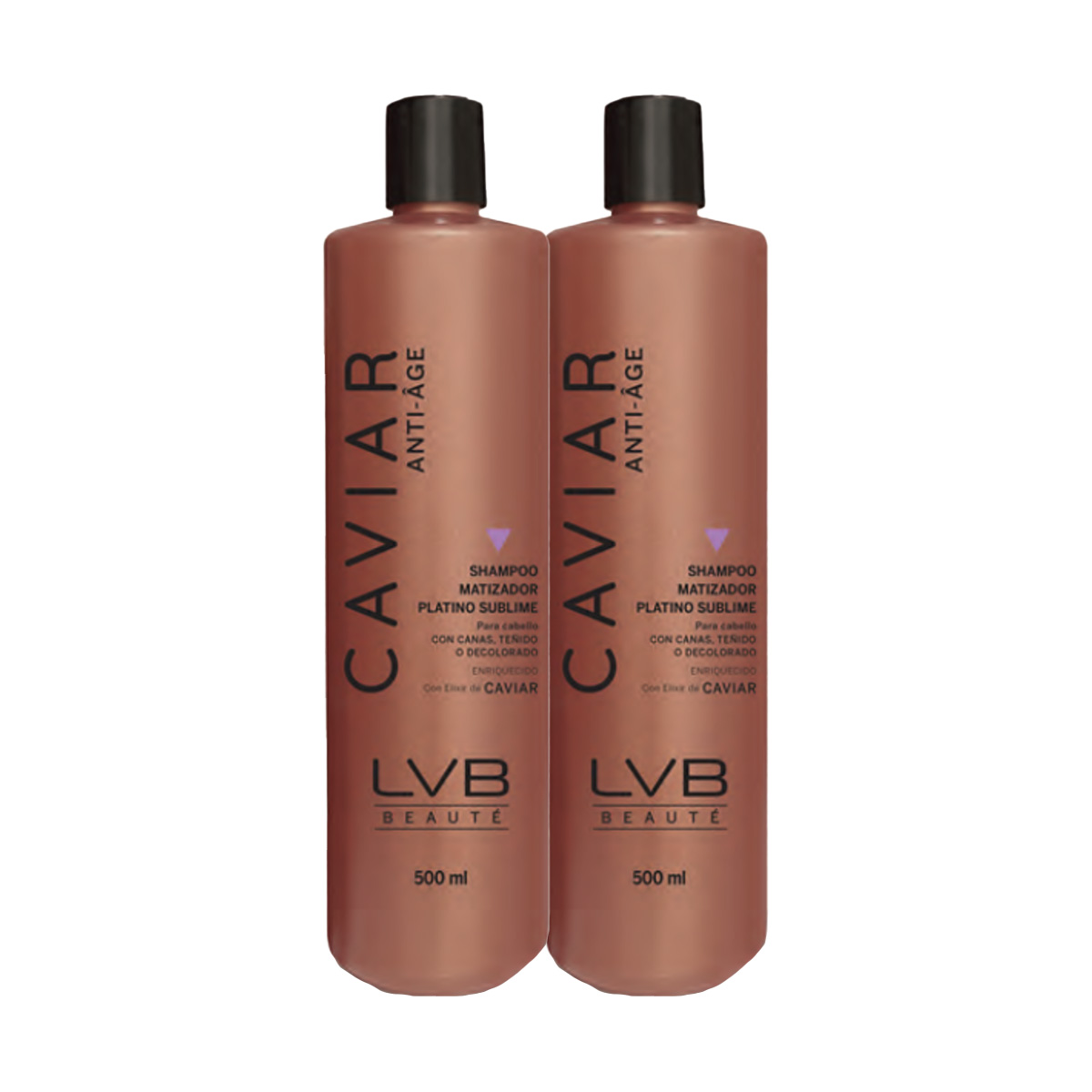 LVB Beauté Shampoo Matizador Platino Sublime con elixir de caviar 500ml