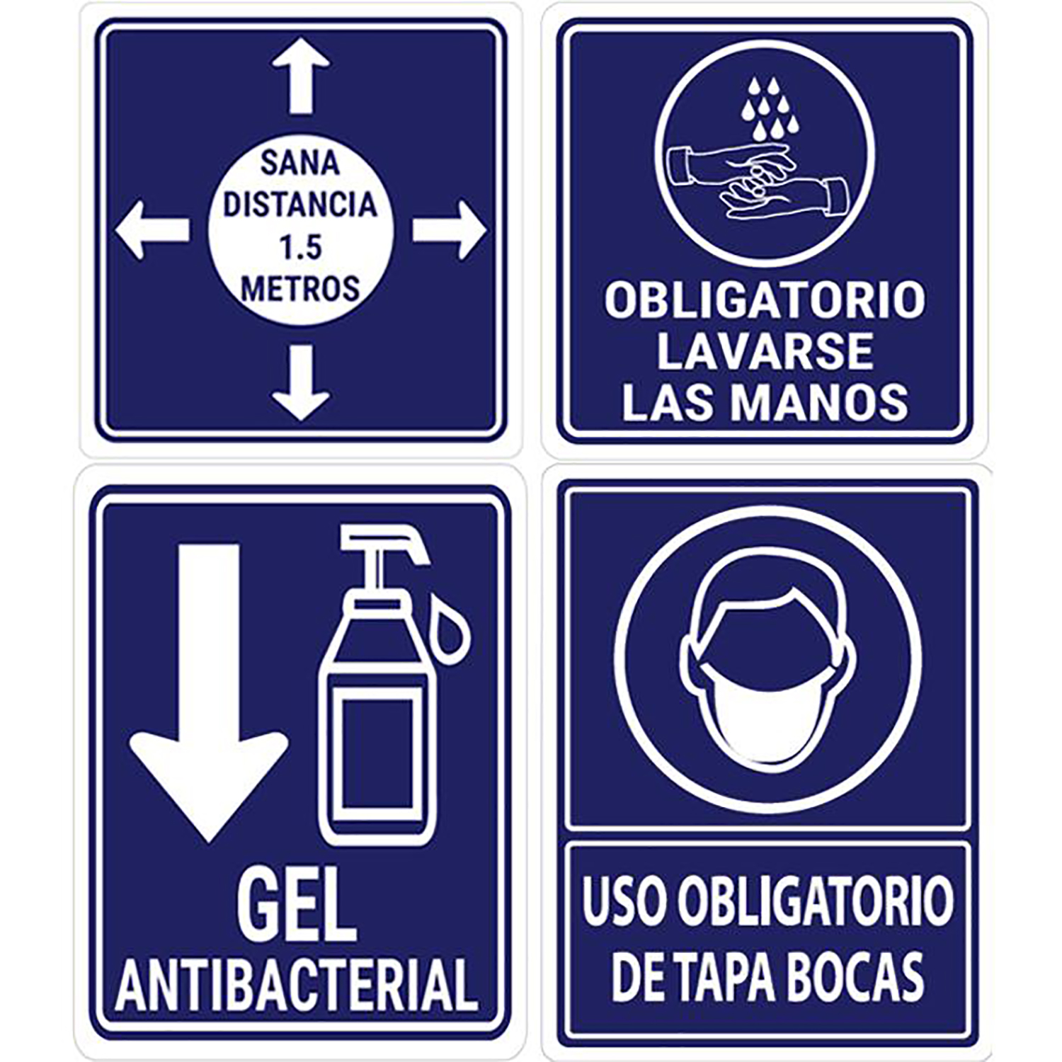 Letrero de Prevención de Bacterias MXCOV-014 30x30 cm Gel antibacterial Acabado Normal, Señalamientos de Prevención