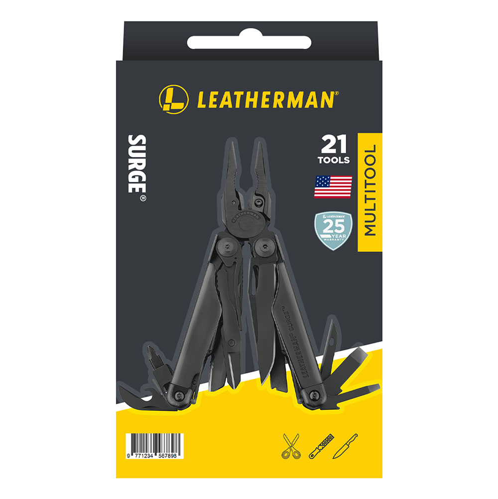 Multiherramienta Leatherman Surge negra abierta Modelo 3D $49