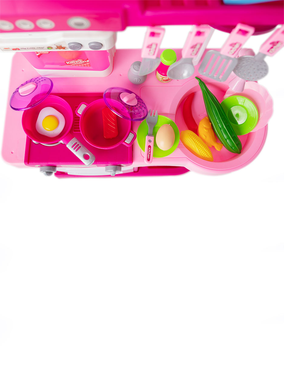 Cocina de juguete interactiva realista con efectos de luz, sonido y además funciona con agua