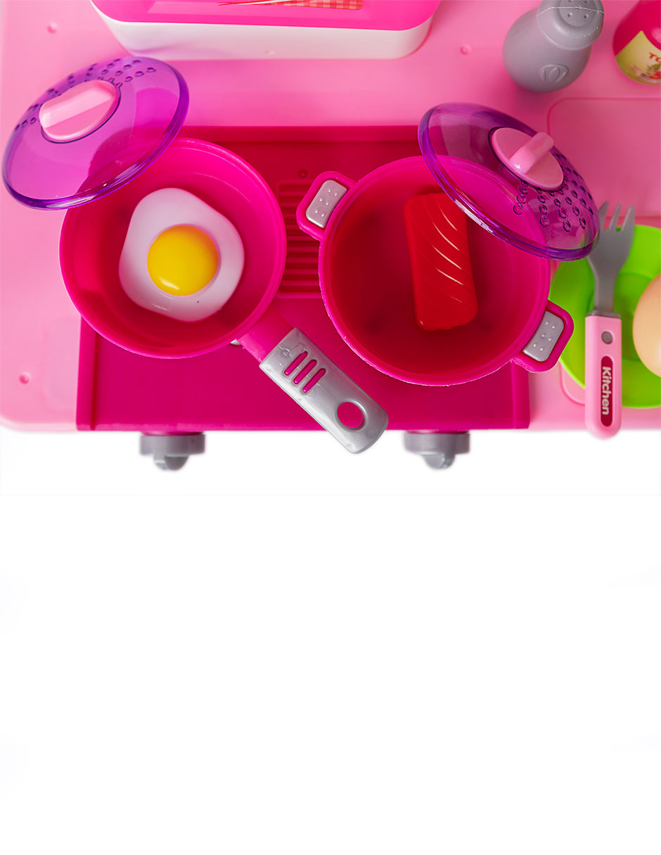 Cocina de juguete interactiva realista con efectos de luz, sonido y además funciona con agua