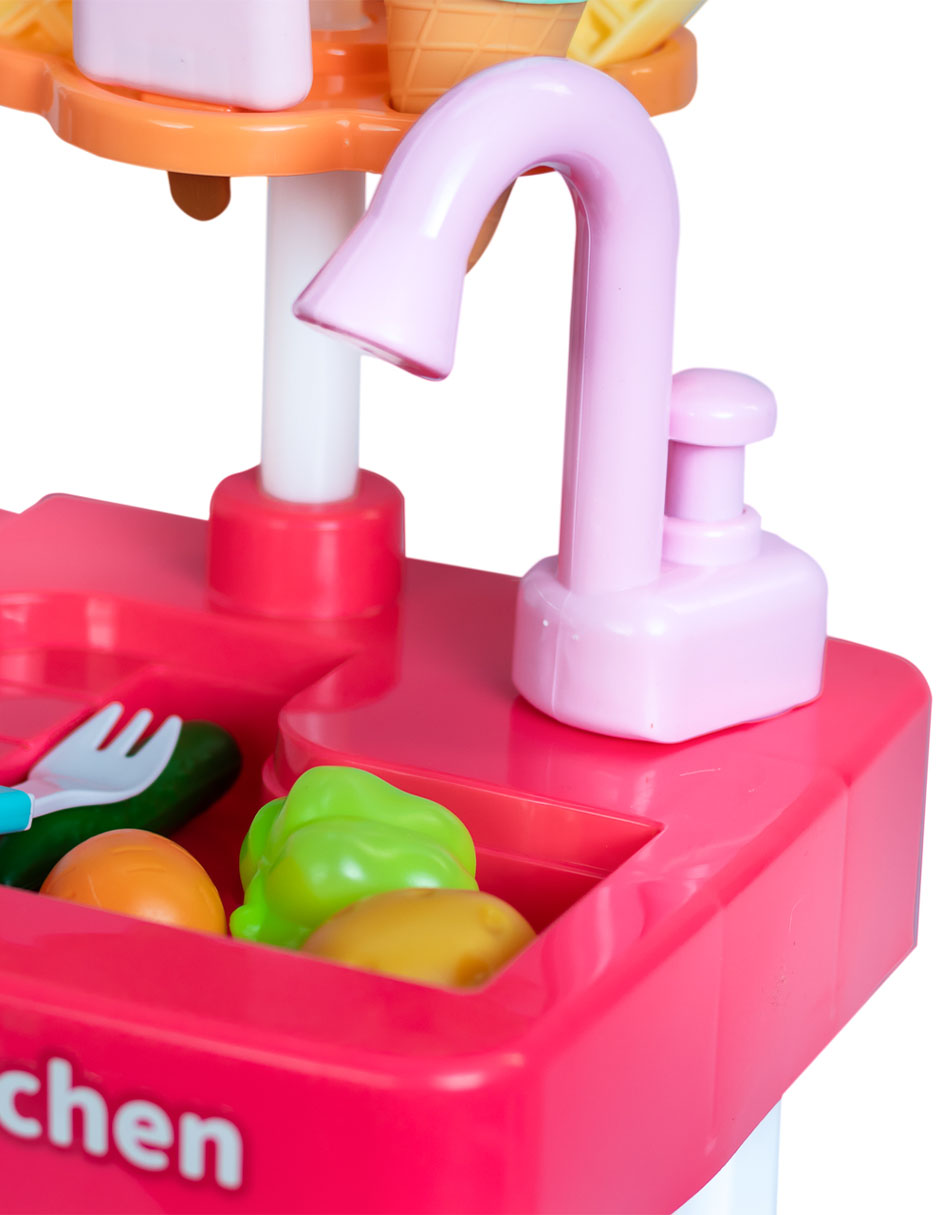 Cocina de juguete interactiva realista con efectos de luz, sonido, vapor, y además funciona con agua