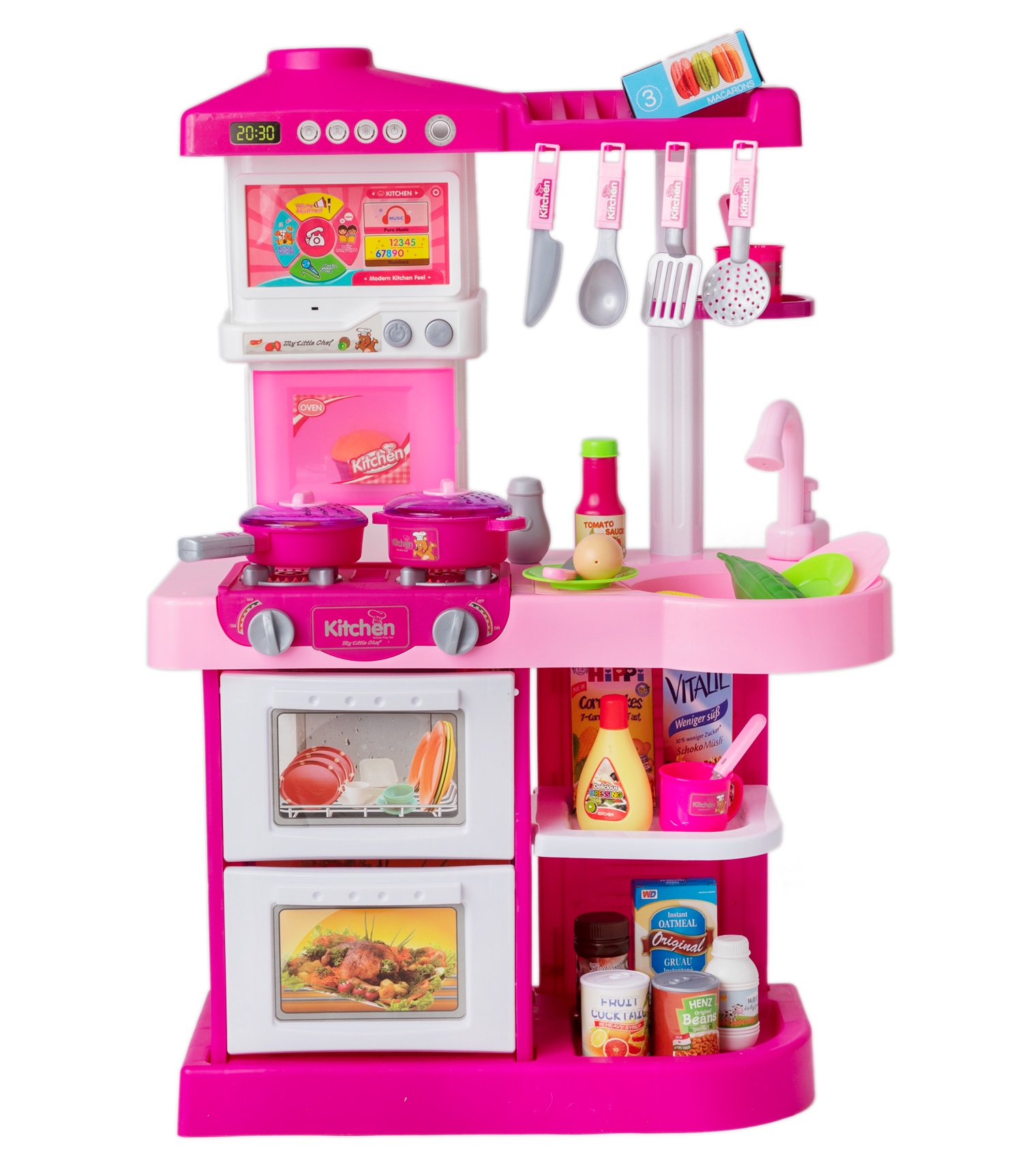 Cocina de juguete interactiva realista con efectos de luz, sonido y además funciona con agua