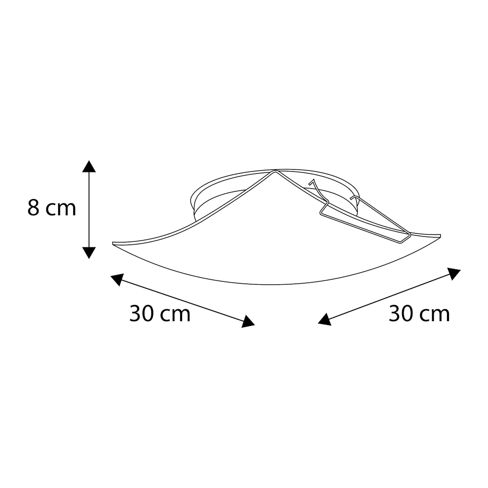 Lampara De Techo Incandescente Moderna 30 x 30 x 8 cm Blanco Eglo