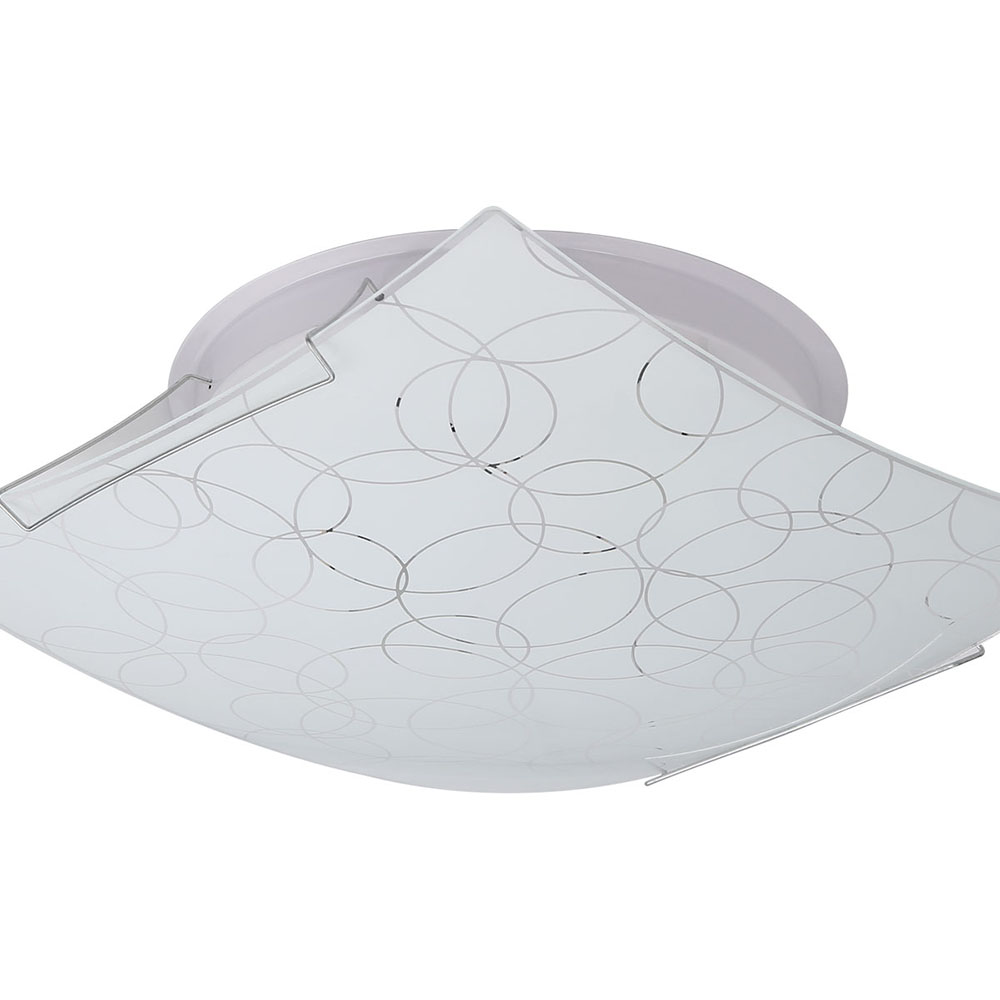 Lampara De Techo Incandescente Moderna 30 x 30 x 8 cm Blanco Eglo