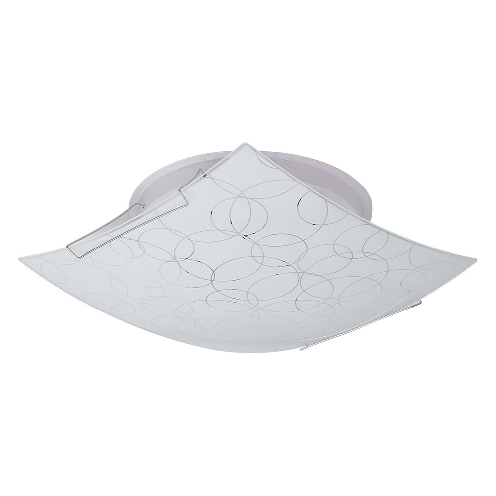 Lampara De Techo Incandescente Moderna 30 x 30 x 8 cm Blanco Eglo