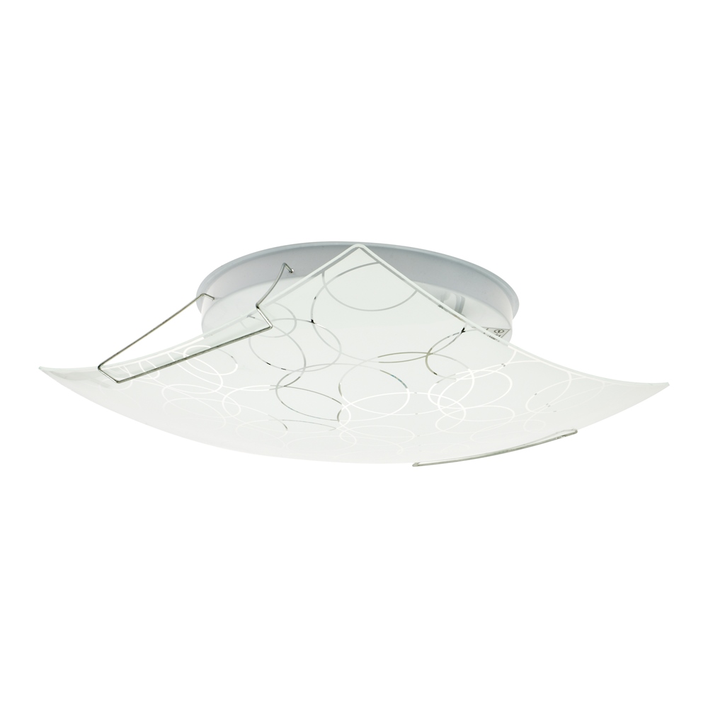 Lampara De Techo Incandescente Moderna 30 x 30 x 8 cm Blanco Eglo