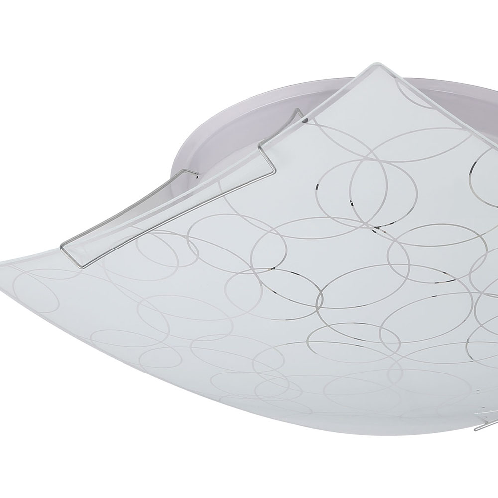 Lampara De Techo Incandescente Moderna 30 x 30 x 8 cm Blanco Eglo