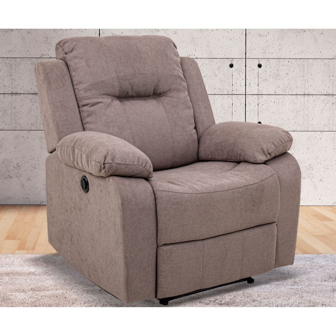 Sillón Reclinable Cloe Eléctrico de Tela color Taupe