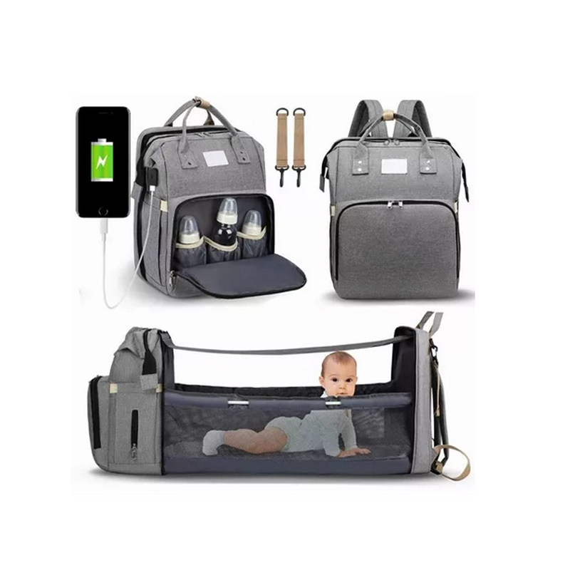 Mochila Pañalera Cuna 7 En 1 Multifunciones Impermeable.