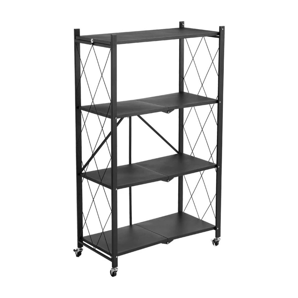 Estante Rack Plegable de metal Negro