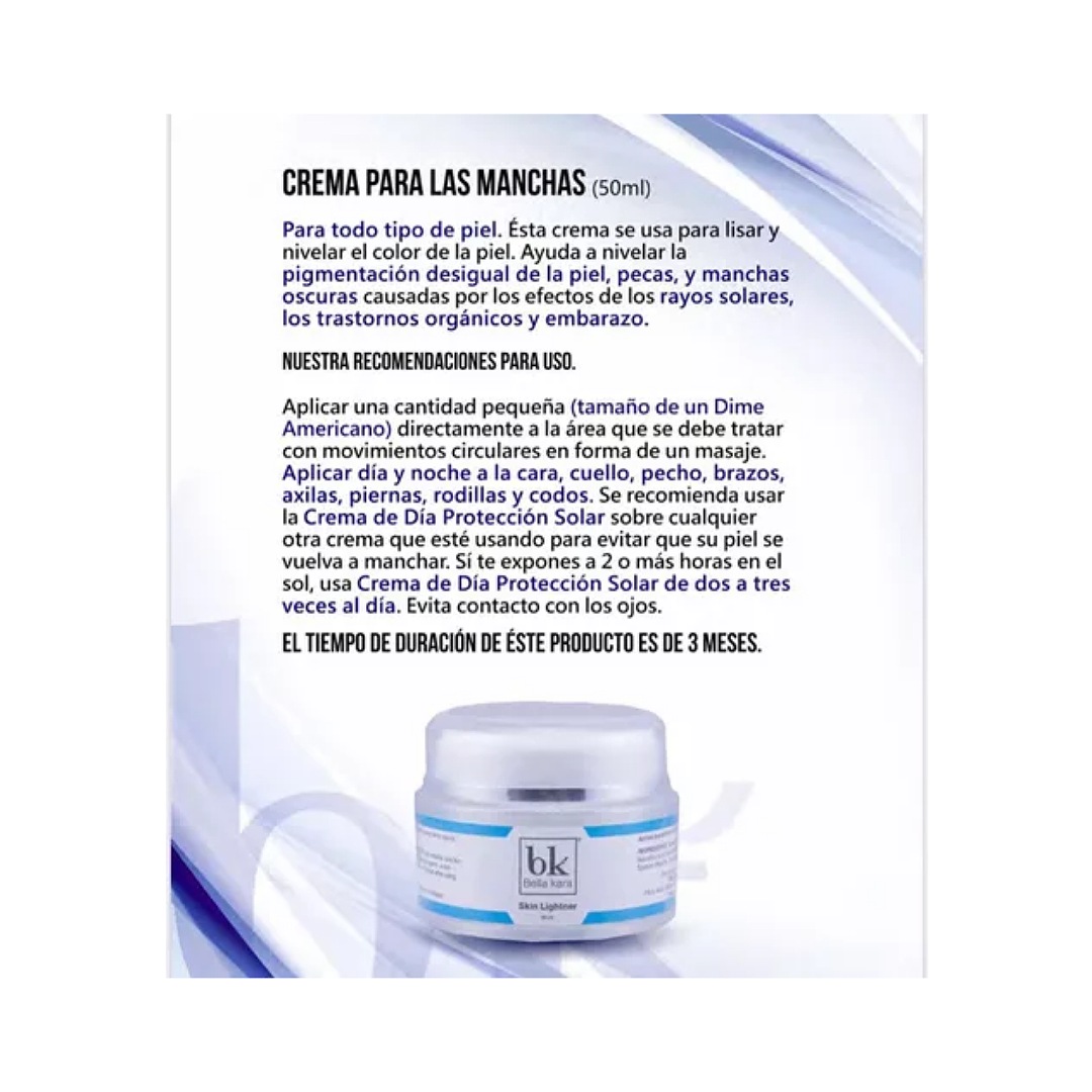 Crema bella kara para manchas alta tecnologia
