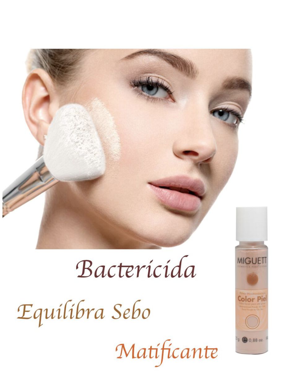 Polvos Matificante Tratamiento Acne Piel Grasa Protector Solar 