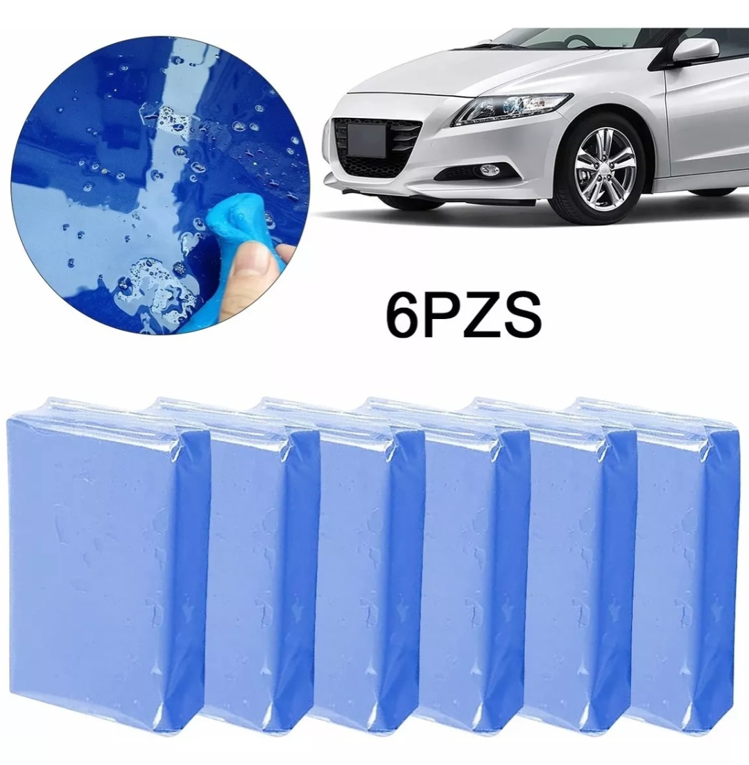 6pcs Arcilla Plastilina Descontaminante Limpiadora Clay Bar
