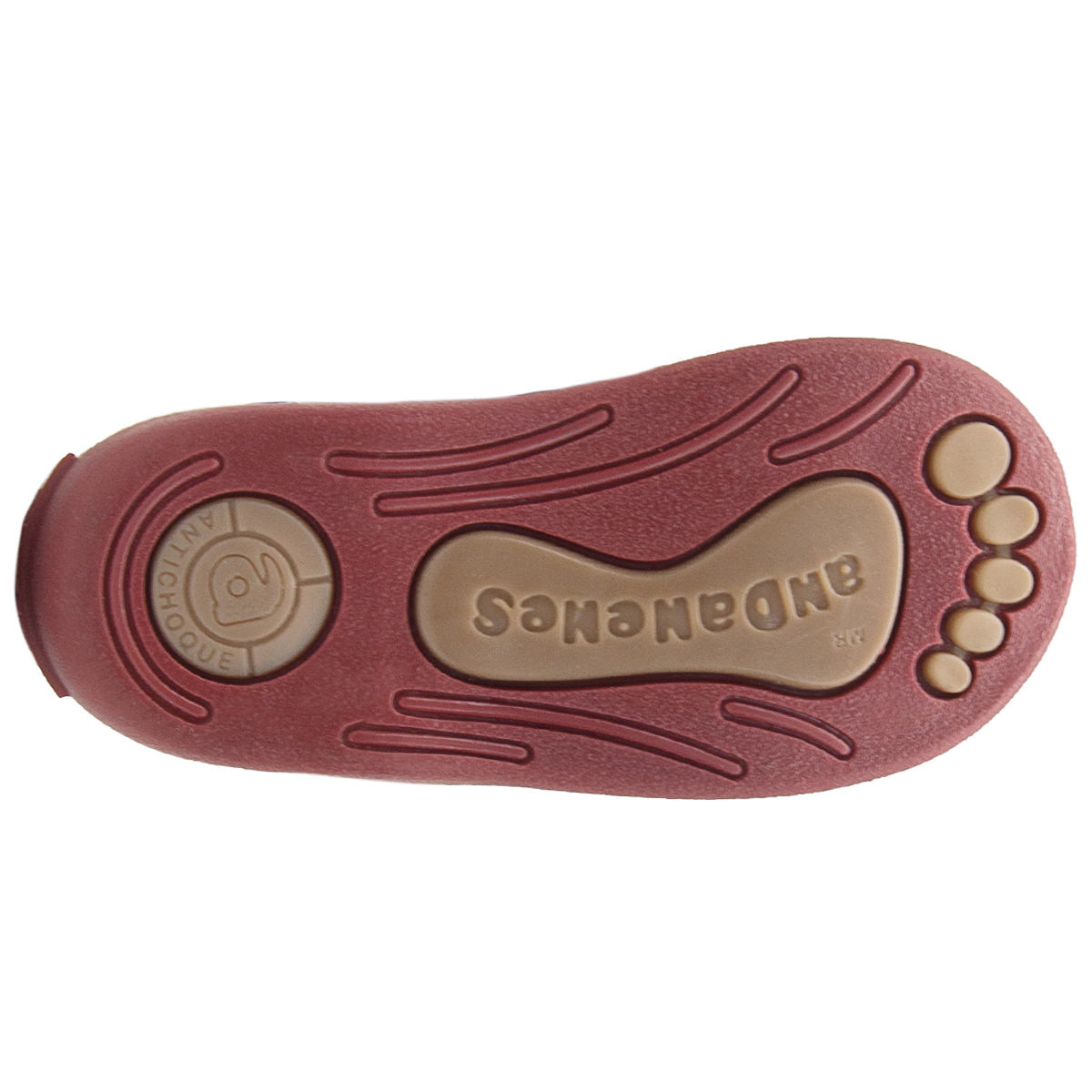 Zapato Andanenes Niña Bota Soporte Arco Charol Rojo 12-15