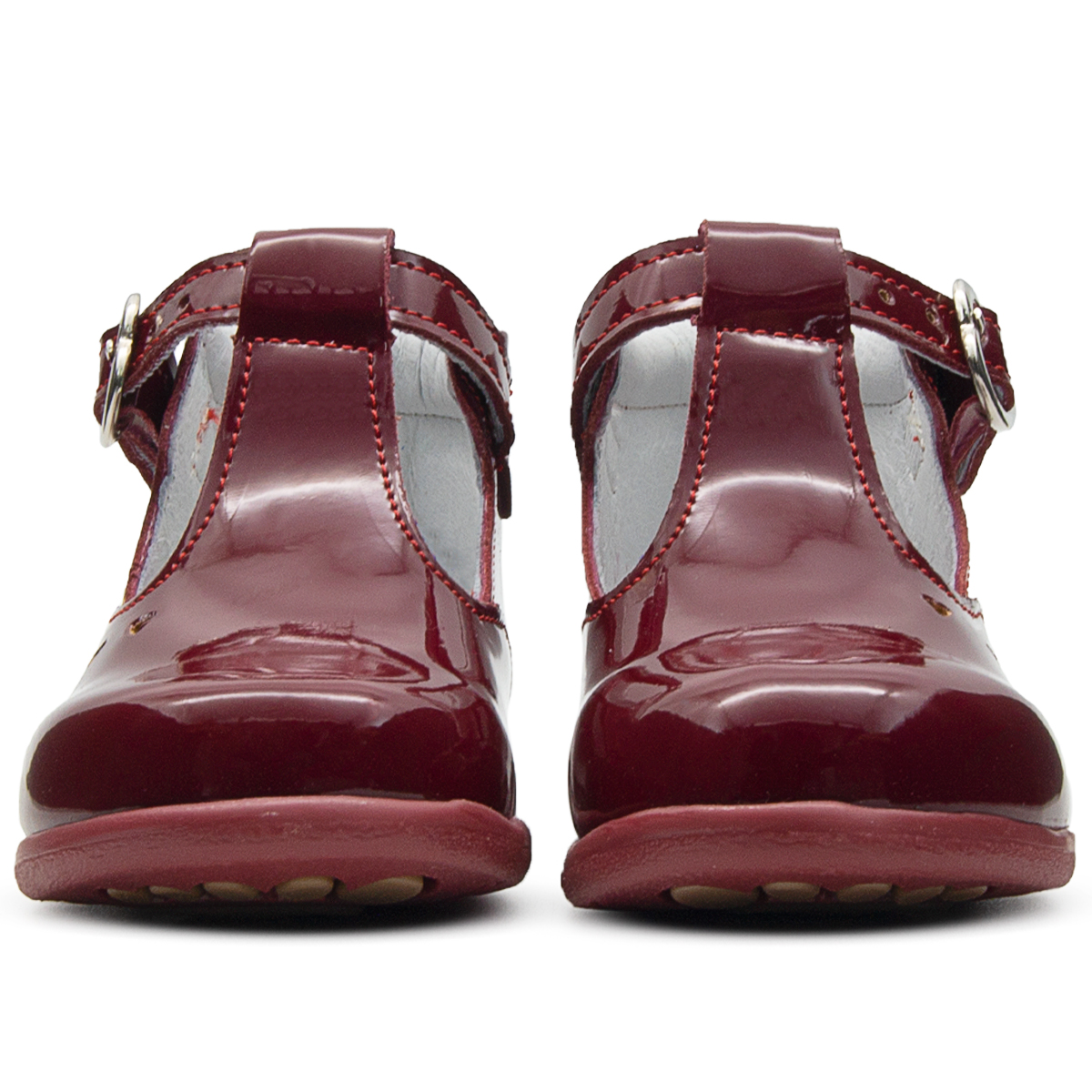 Zapato Andanenes Niña Bota Soporte Arco Charol Rojo 12-15