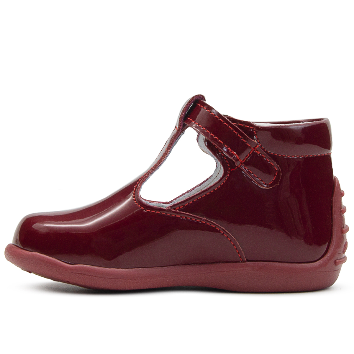 Zapato Andanenes Niña Bota Soporte Arco Charol Rojo 12-15
