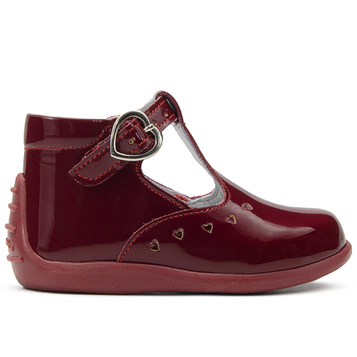 Zapato Andanenes Niña Bota Soporte Arco Charol Rojo 12-15