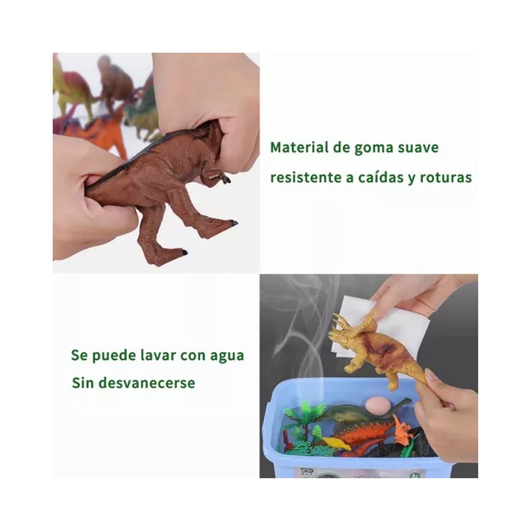 Juguete Dinosaurio Para Niños Con Mapa Y Árbol, 88 Pzas.