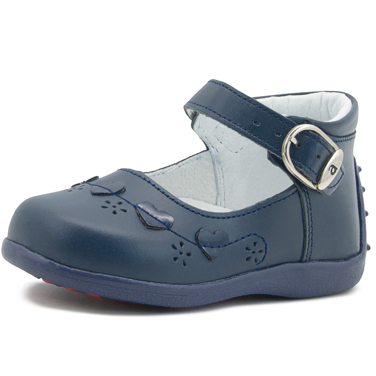 Zapato Niña Andanenes Piel Broche Soporte Arco Marino 12-15