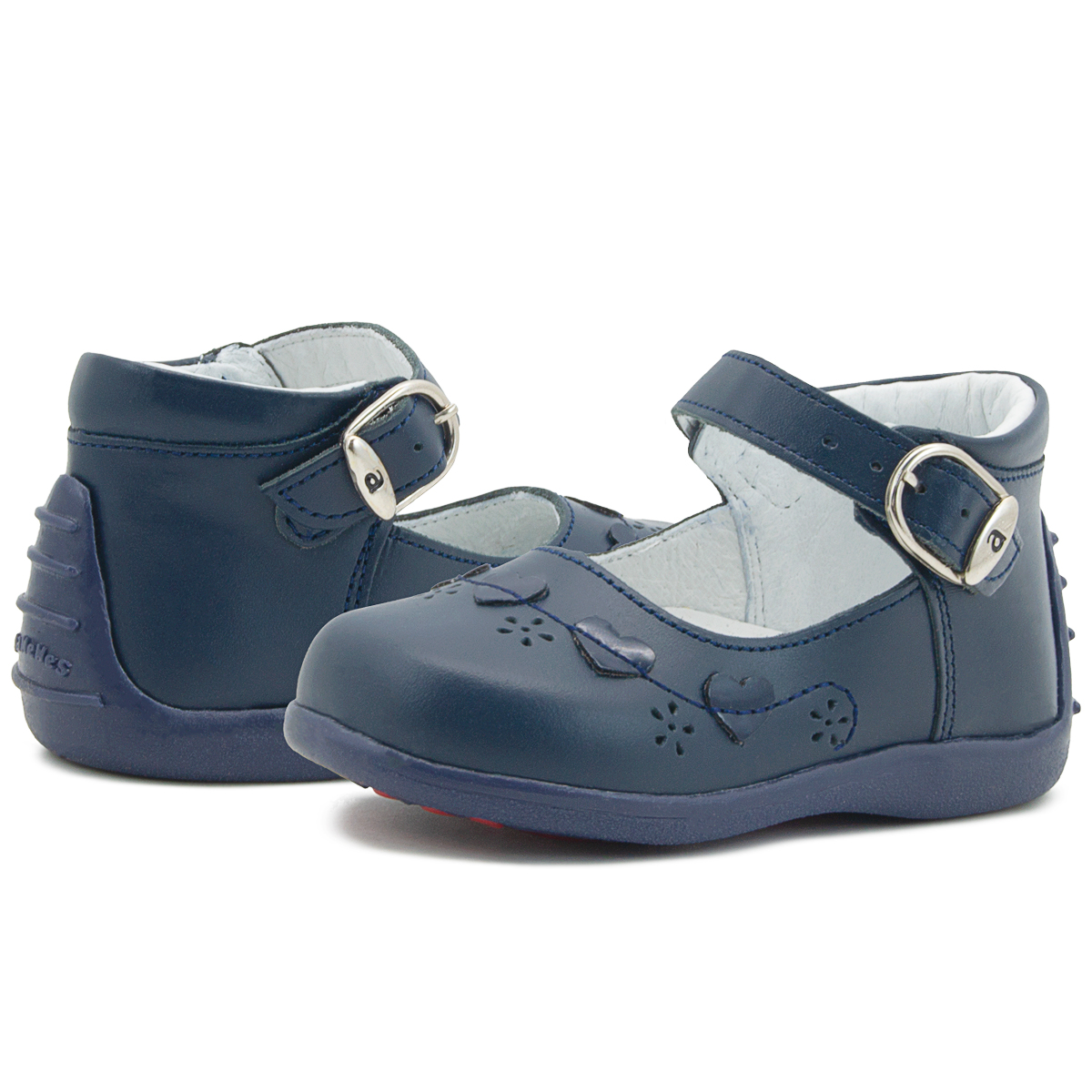 Zapato Niña Andanenes Piel Broche Soporte Arco Marino 12-15