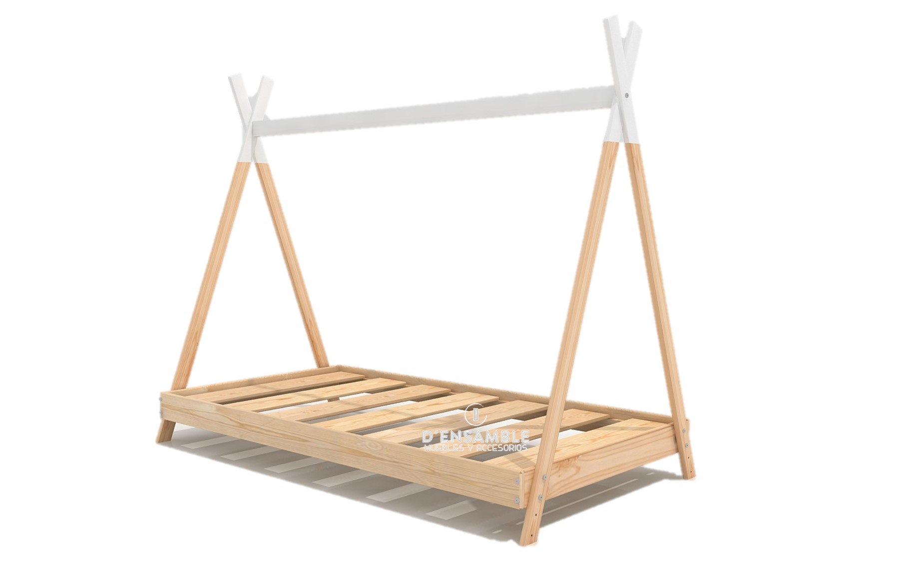 Cama Tipi Montessori Individual Teepee Para Niños 2 Alturas